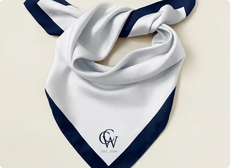 Logo and Branding for Custom Silk Scarves
