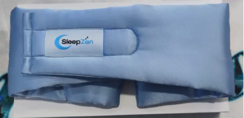 SleepZen masque oculaire en soie personnalisé avec logo brodé et sangle en velcro ajustable