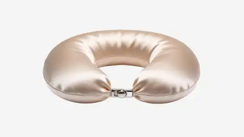 Snap Closure Silk Neck Pillow