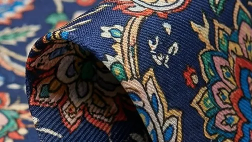 Printed Silk Twill Fabric