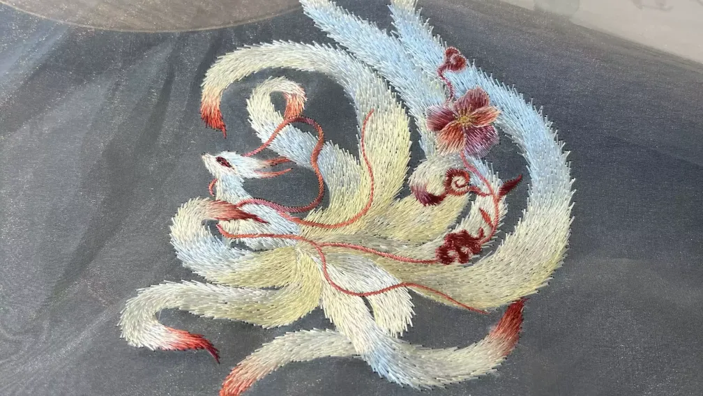 Embroidered Silk Organza