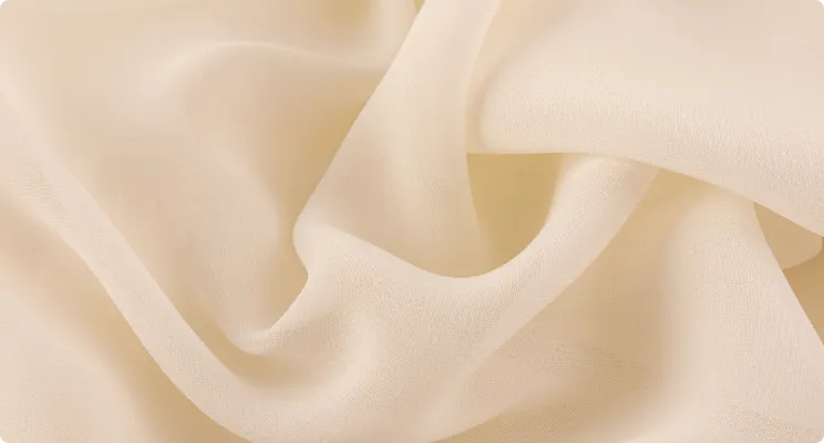 Ivory / Champagne Silk Georgette