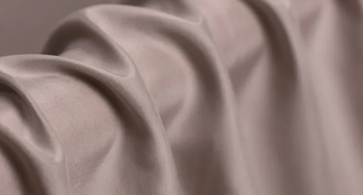 Light grey silk habotai fabric swatch