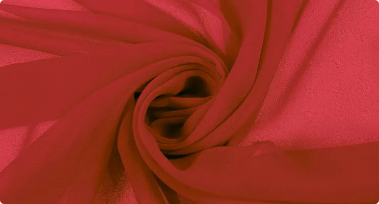 Red Silk Georgette