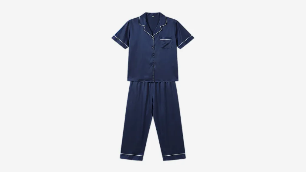 Long Pants Silk Pajama Set