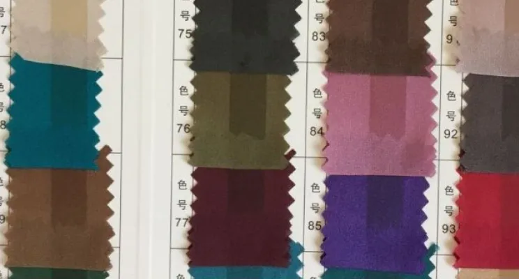Custom Pantone dyed silk habotai fabric sample