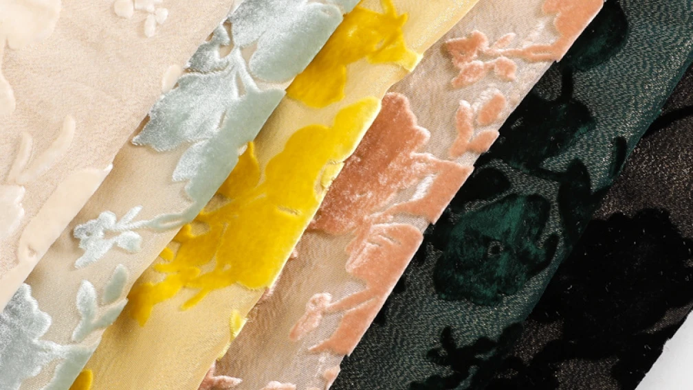 Printed Silk Velvet Fabric